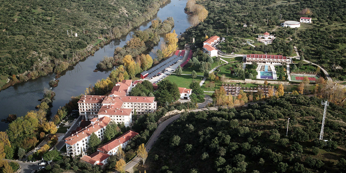 Foto aérea del Balneario de Ledesma